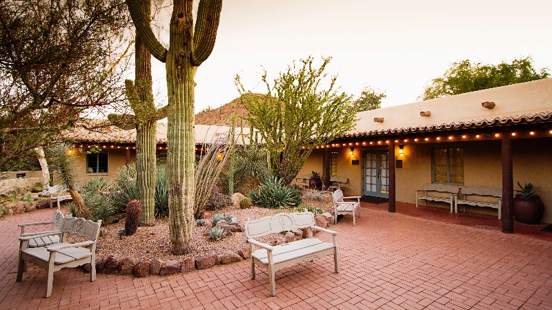 Patio at desert botanical garden
