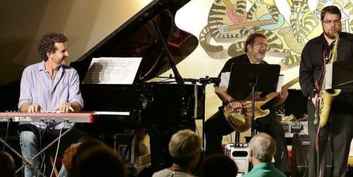 Joe Garcia playing music at the Garden in Phoenix Arizona